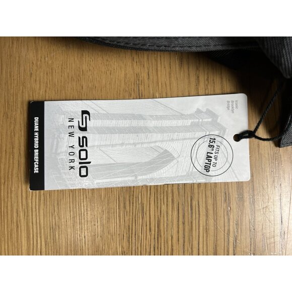 Solo‎ New York Duane Hybrid Briefcase Backpack for 15.6" Laptop Gray NWT - Picture 8 of 11